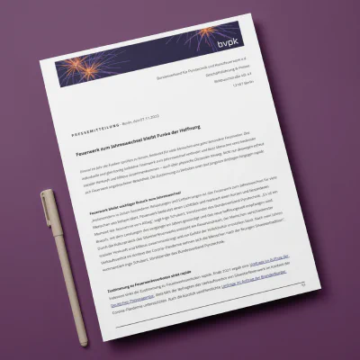 Feuerwerk zum Jahreswechsel bleibt Funke der Hoffnung